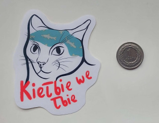 Kiełbie we łbie naklejka winylowa