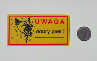 Dobry pies naklejka winylowa